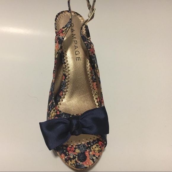 Woman’s Rampage floral open toe heels size 8M, - Picture 7 of 8